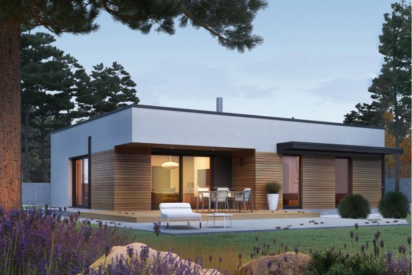 Maison en bois kit en ossature bois "MINI 1 MODERN" 100...