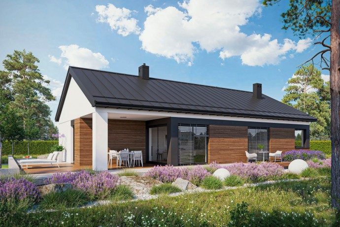 Maison en bois, ossature bois, isolation par l'extérieur RE 2020 KIT "Daniel X G1" 155 m²