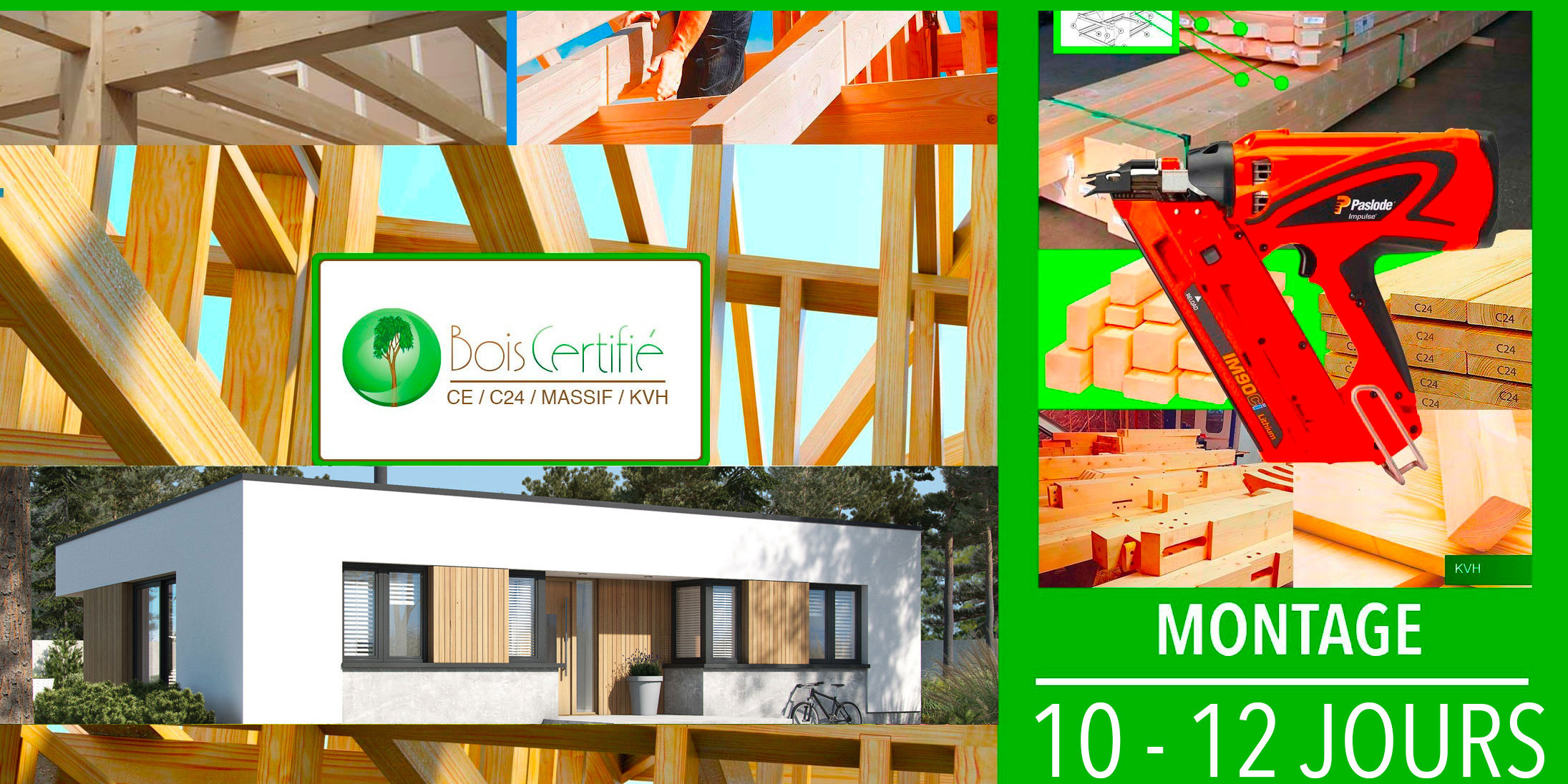 KIT MAISON BOIS MONTAGE OSSATURE BOIS
